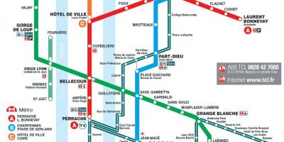 Mapa de metro Lyon