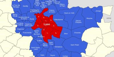 Mapa de Lyon área