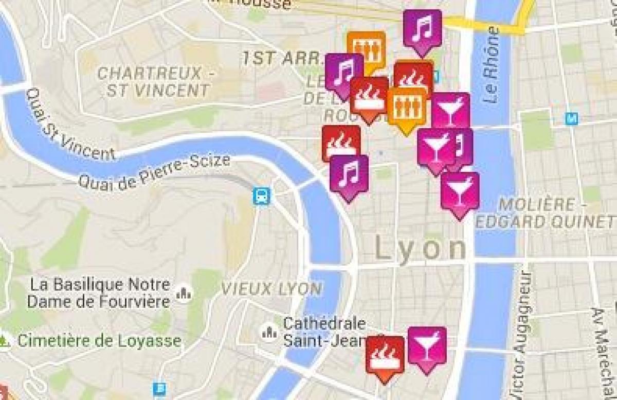 mapa de gay Lyon