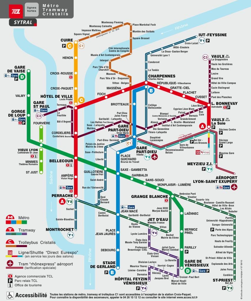 Lyon subterráneo mapa