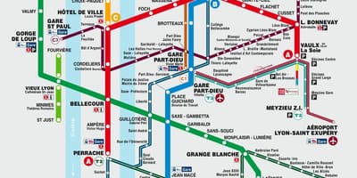 Lyon subterráneo mapa