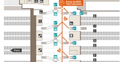 Lyon part dieu tren a estación mapa