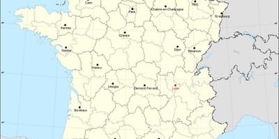 Onde está a Lyon, francia en un mapa